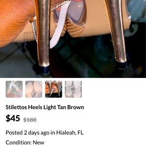 Stilettos Heels Light Tan
